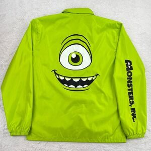 Monsters Inc Windbreaker Jacket Neff Men XL Green Disney Pixar Coach‎ NEW